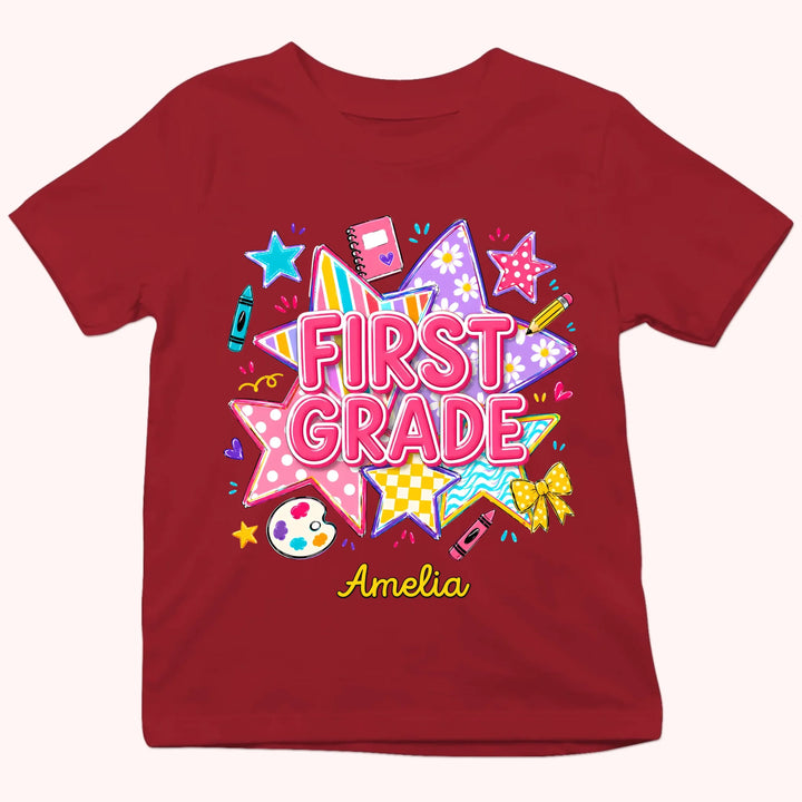 A New Grade A New Adventure - Personalized Youth Shirts - Back To School Gift For Kid