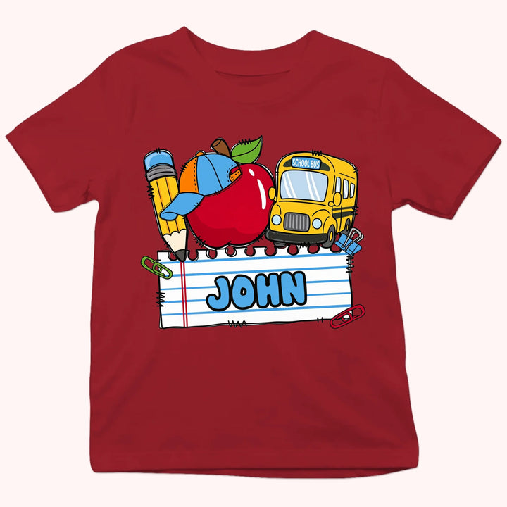 Personalized Youth Shirts - Boy & Girl First Day of School Tee - Gift For Back To School