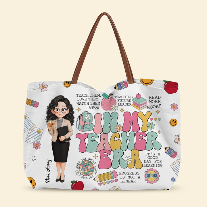 In My Teacher Era - Personalized Custom Tote Bag - Teacher's Day, Appreciation Gift For Teacher
