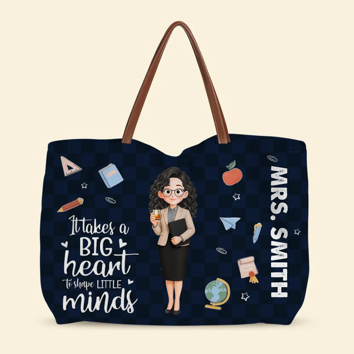 Teach Love Inspire - Personalized Custom Tote Bag - Teacher's Day, Appreciation Gift For Teachers