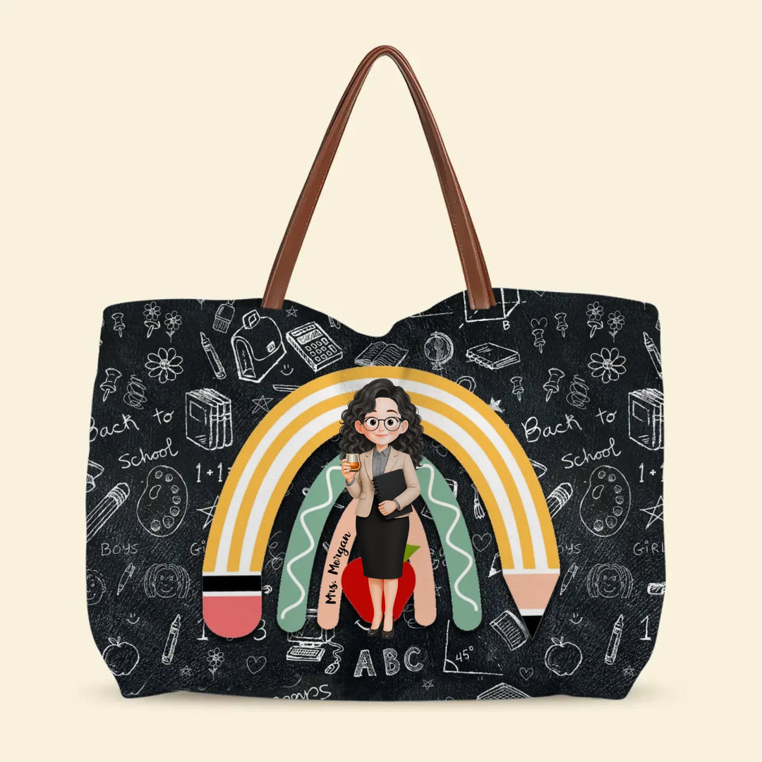 Academic Arch - Personalized Custom Tote Bag - Teacher's Day, Appreciation Gift For Teachers