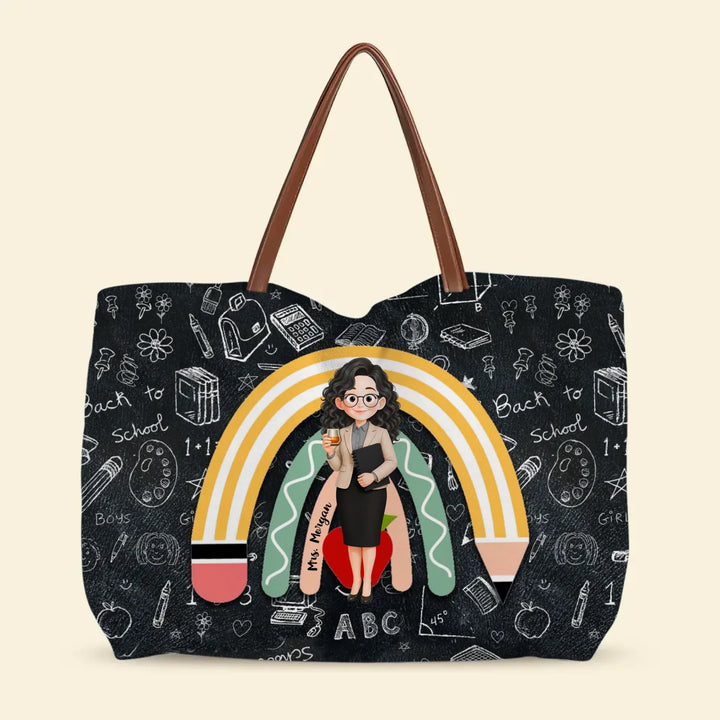 Academic Arch - Personalized Custom Tote Bag - Teacher's Day, Appreciation Gift For Teachers