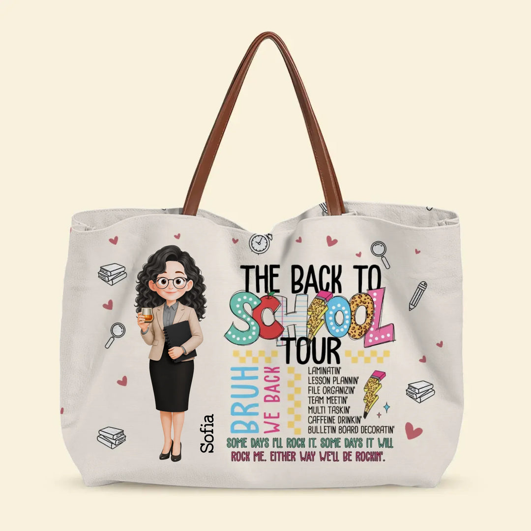 The Back To School - Personalized Custom Tote Bag - Back To School, Appreciation Gift For Teachers