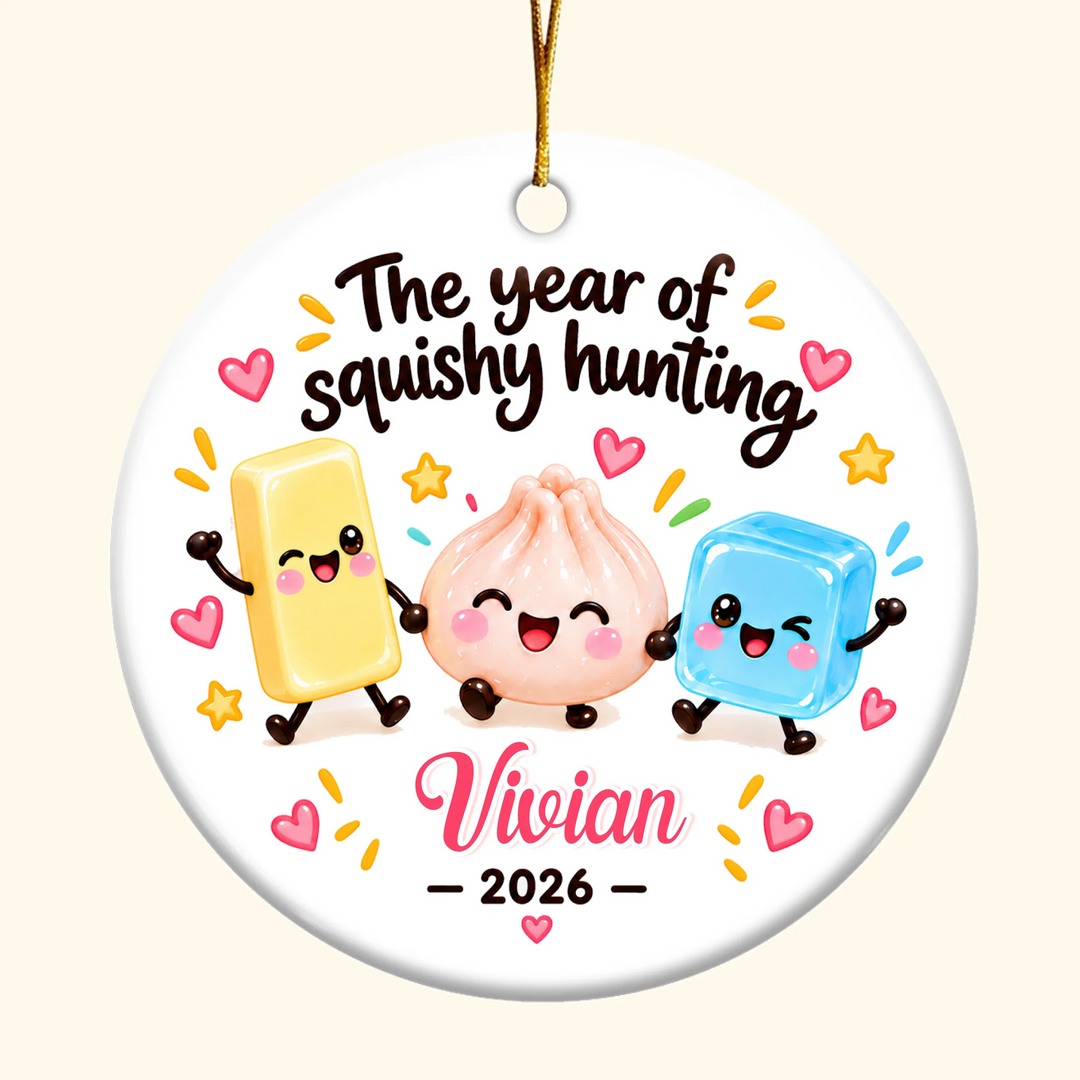 Squishy Hunting - Ceramic Ornament - Christmas Gift For Kids, Family