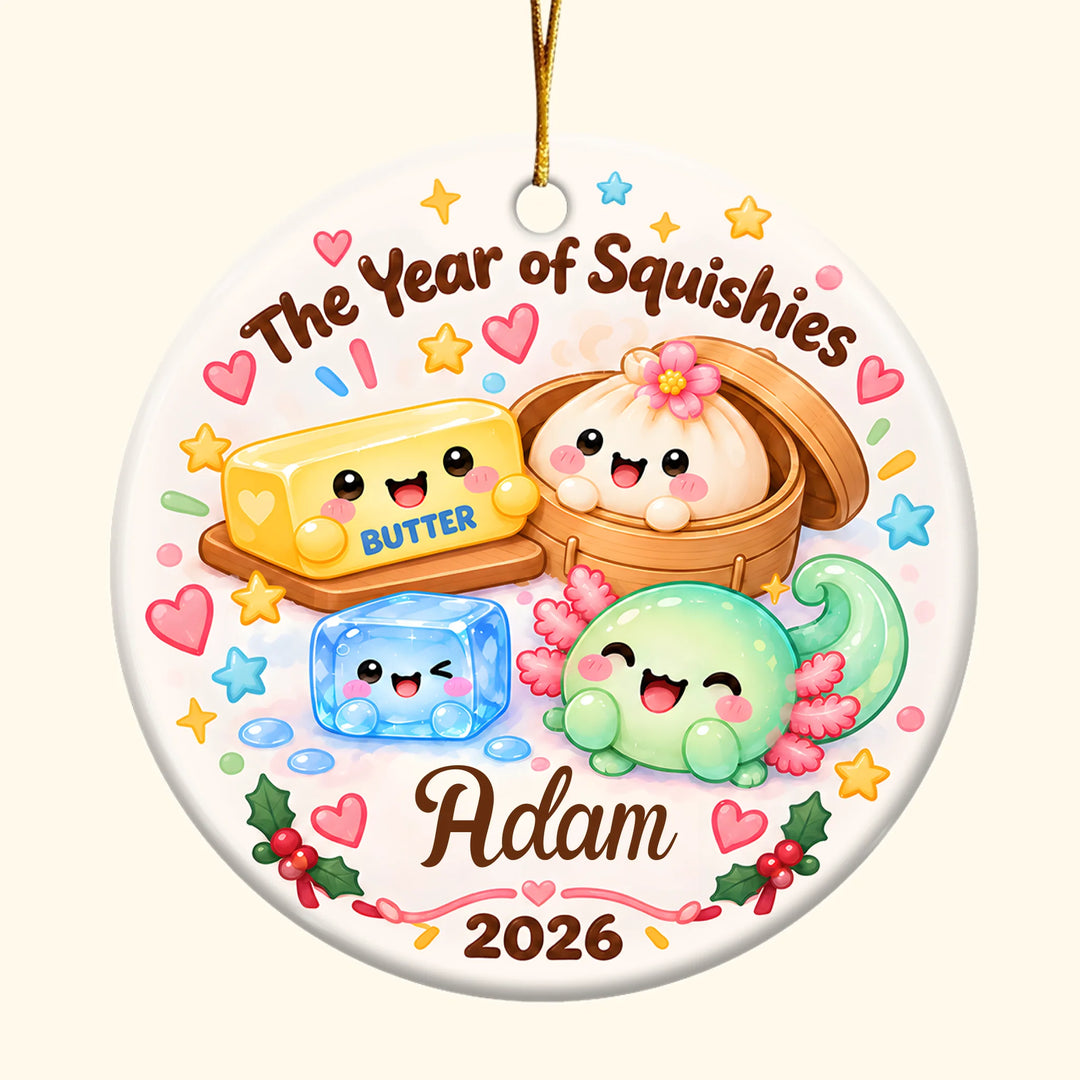 Year Of Squishies - Ceramic Ornament - Christmas Gift For Kids, Family