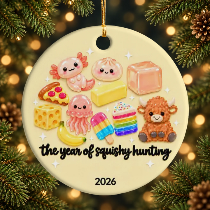 Squishy Hunting Year - Ceramic Ornament - Christmas Gift For Kids