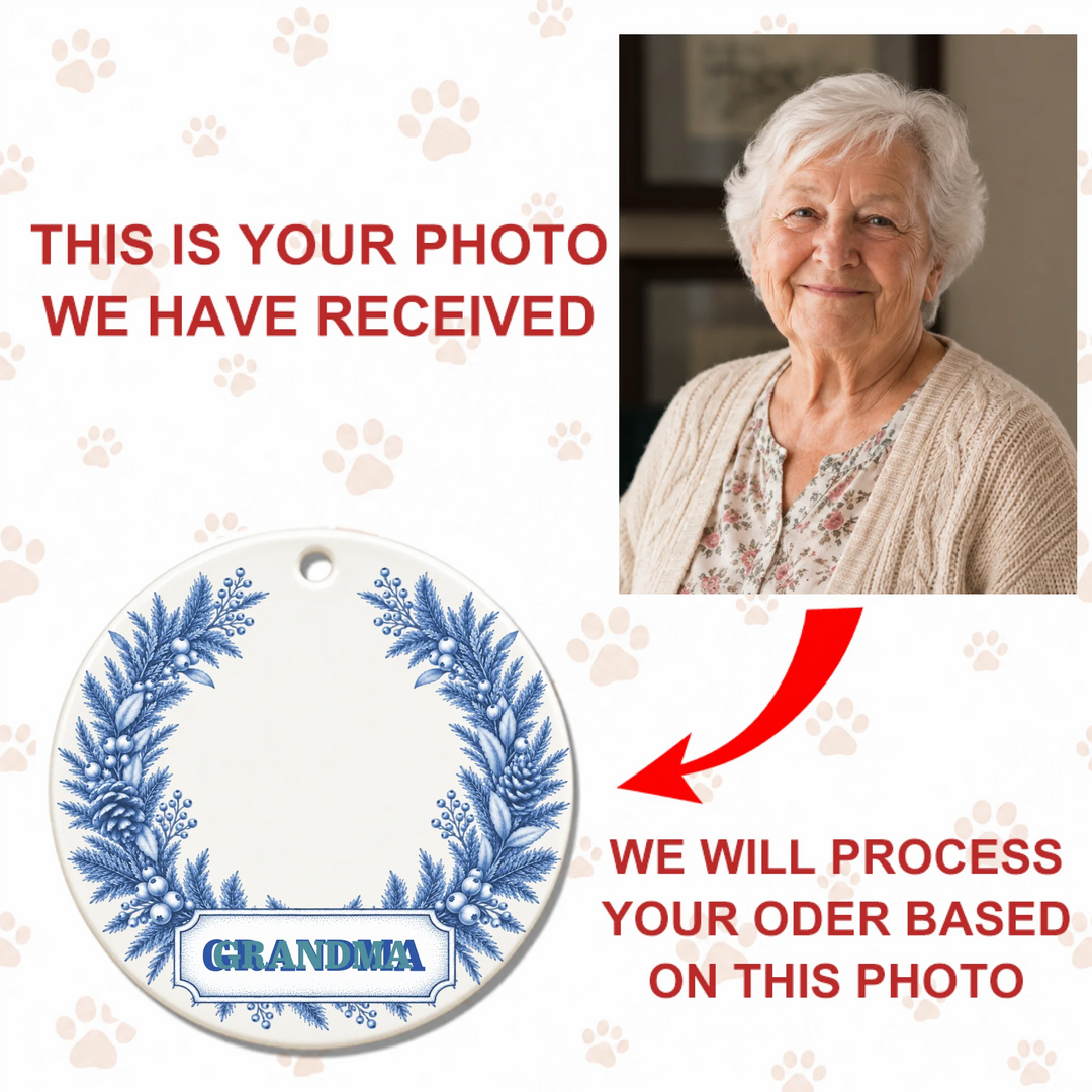 Photo Christmas Memorial - Ceramic Ornament - Christmas Gift For Family Members