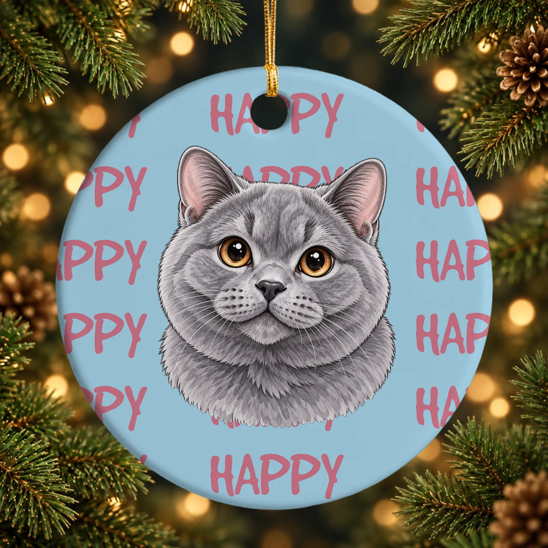 Watercolor Pet Christmas - Ceramic Ornament - Christmas Gift For Pet Lovers