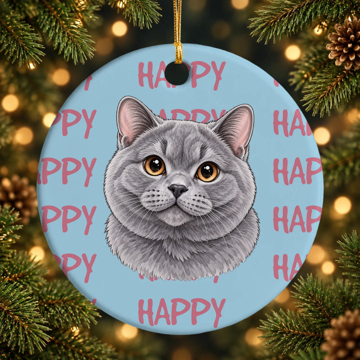 Watercolor Pet Christmas - Ceramic Ornament - Christmas Gift For Pet Lovers