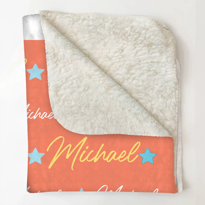 Star Blanket  - Personalized Blanket - Gift For Kids, Family