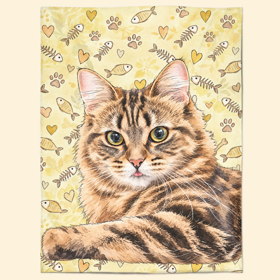 Lovely Pet Patterns - Personalized Blanket - Gift For Friends, Family, Gift For Pet Lovers