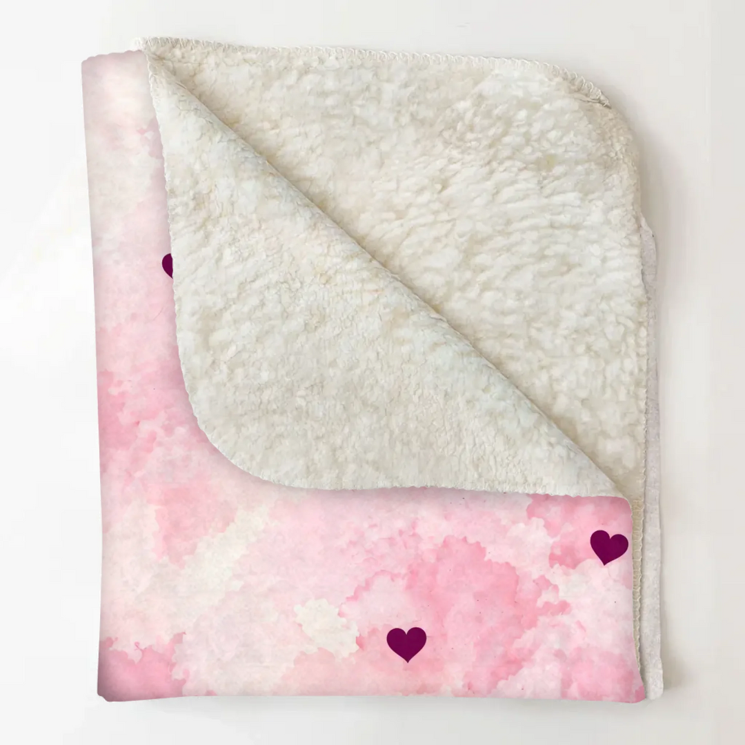 Watercolor Name Collage Monogram Blanket - Personalized Blanket - Gift For Friends, Family
