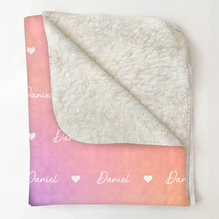 Rainbow Blanket - Personalized Blanket - Gift For Kids, Family