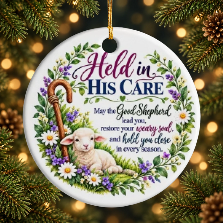 Personalized Prayers & Blessings Christmas - Ceramic Ornament - Christmas Gift For Family, Friends