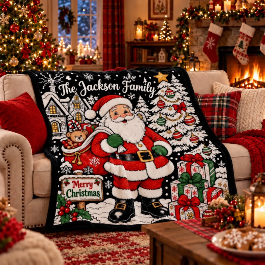 Chăn ông già Noel gia đình Jackson-1
