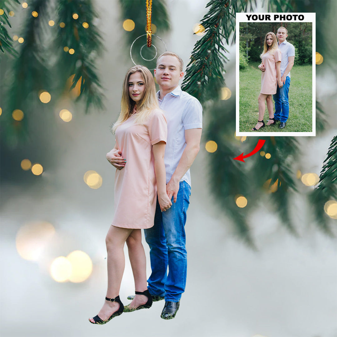 Endless Love - Personalized Photo Mica Ornament - Christmas Gift For Couple