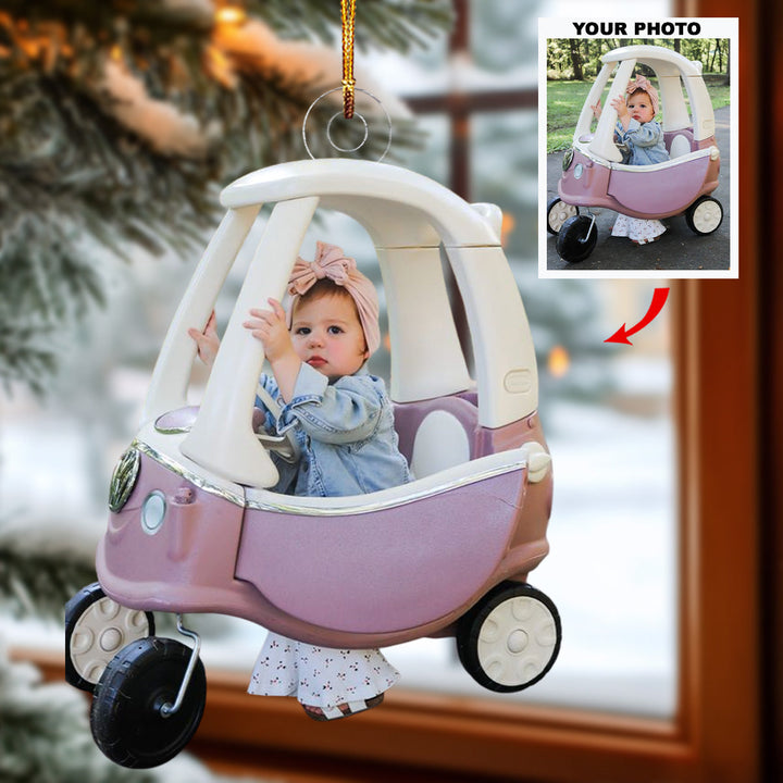 Baby Joy - Personalized Photo Mica Ornament - Gift For Baby, Family Members