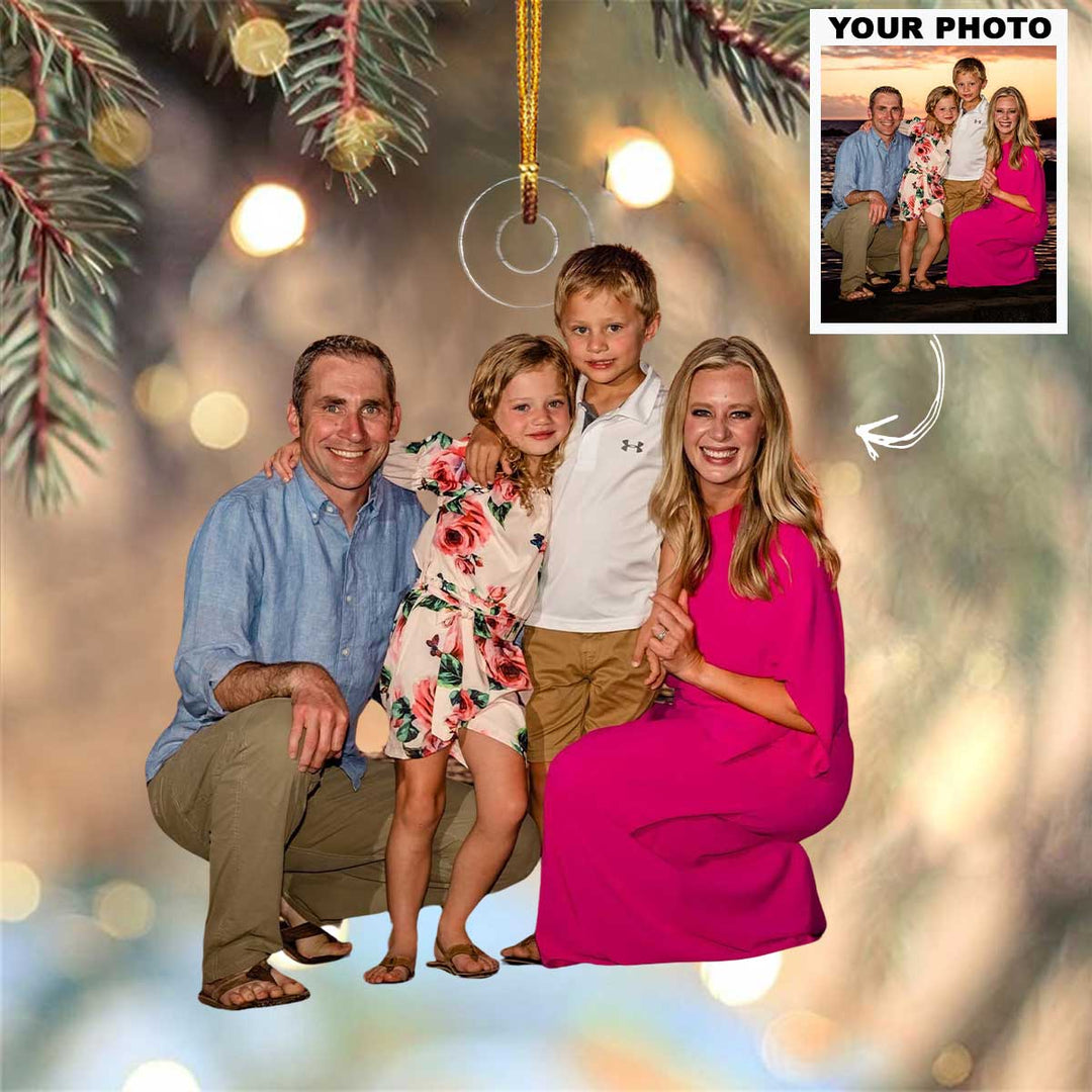 Hawaii Vacation - Personalized Photo Mica Ornament - Christmas Gift For Family Members