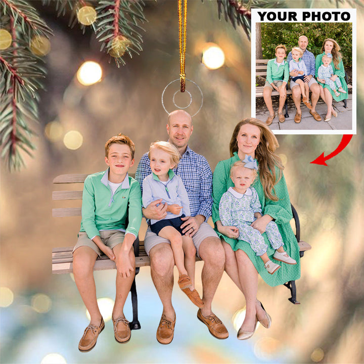 Heartfelt Joy - Personalized Photo Mica Ornament - Christmas Gift For Family Members