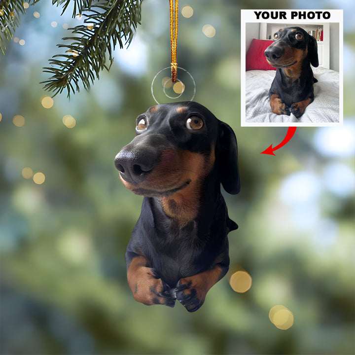 Forever My Dachshund - Personalized Photo Mica Ornament - Christmas Gift For Dog Lover, Dog Mom, Dog Dad
