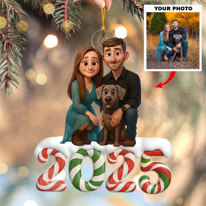 Our Sweetest Christmas Yet - Personalized Photo Mica Ornament - Christmas Gift For Family Members UPL0LDH013
