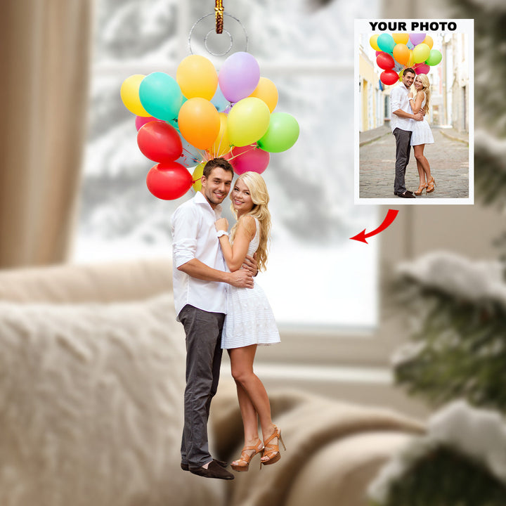 True Love - Personalized Photo Mica Ornament - Gift For Couple, Family, Family Members