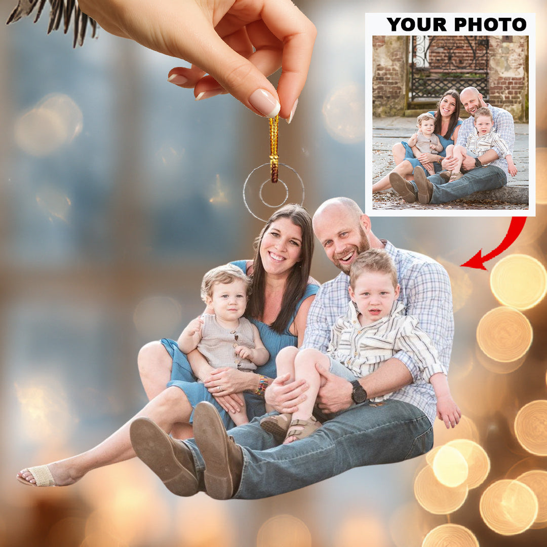Harmony Of Love - Personalized Photo Mica Ornament - Christmas Gift For Family Members