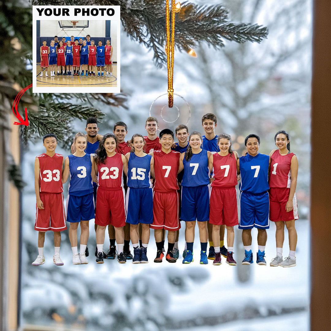 Unity Crew - Personalized Photo Mica Ornament - Christmas Gift For Basketball Players, Basketball Lovers