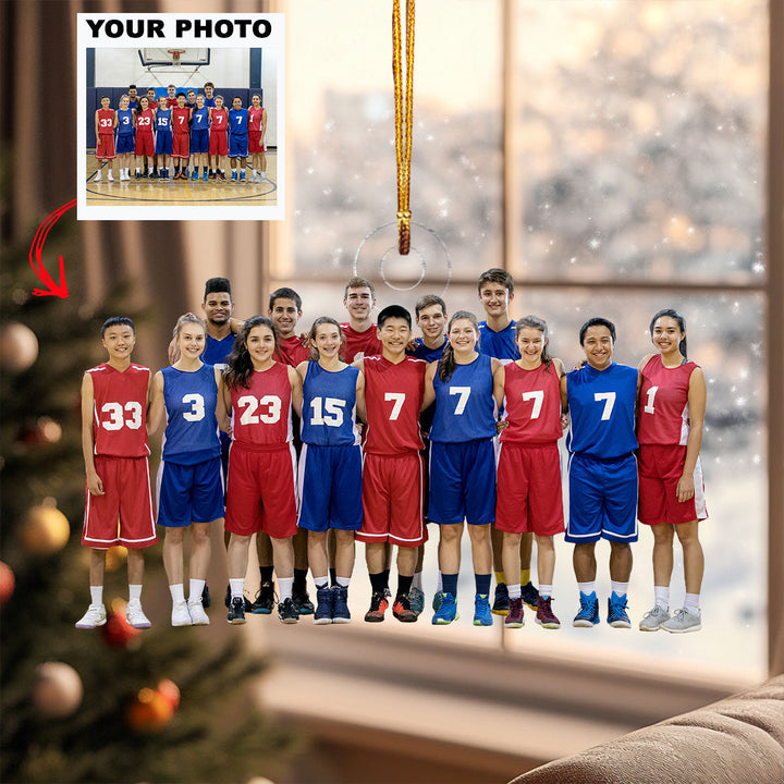 Unity Crew - Personalized Photo Mica Ornament - Christmas Gift For Basketball Players, Basketball Lovers