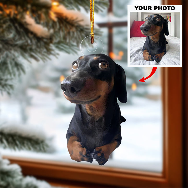 Forever My Dachshund - Personalized Photo Mica Ornament - Christmas Gift For Dog Lover, Dog Mom, Dog Dad