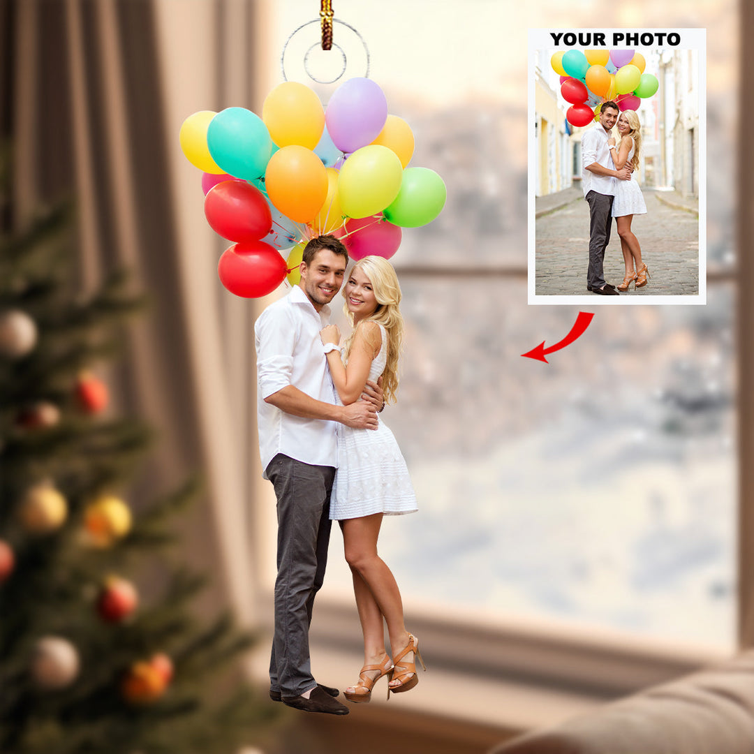 True Love - Personalized Photo Mica Ornament - Gift For Couple, Family, Family Members