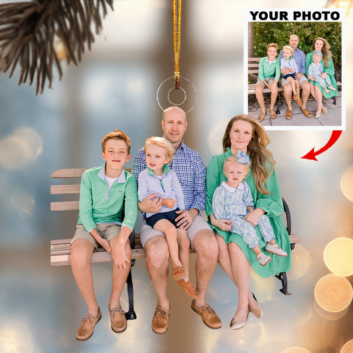 Heartfelt Joy - Personalized Photo Mica Ornament - Christmas Gift For Family Members