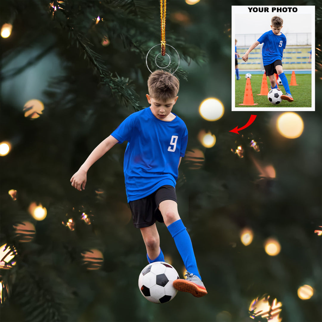 Goal Getter - Personalized Photo Mica Ornament - Christmas Gift For Sports Lovers