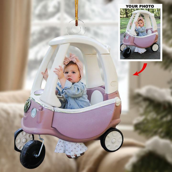 Baby Joy - Personalized Photo Mica Ornament - Gift For Baby, Family Members