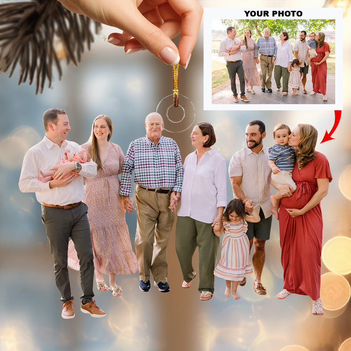 All Family United - Personalized Photo Mica Ornament - Christmas Gift For Family Members