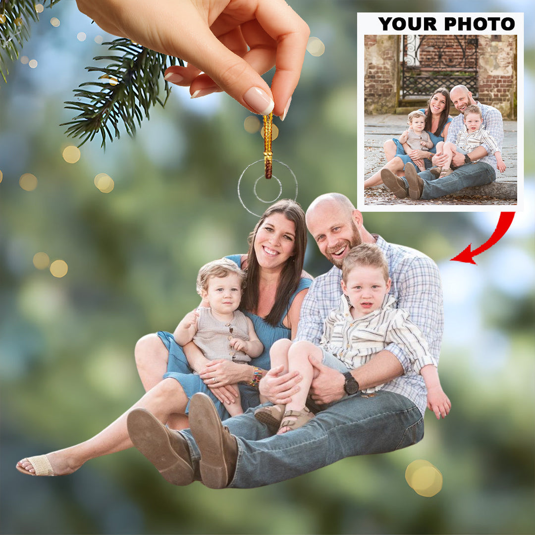 Harmony Of Love - Personalized Photo Mica Ornament - Christmas Gift For Family Members