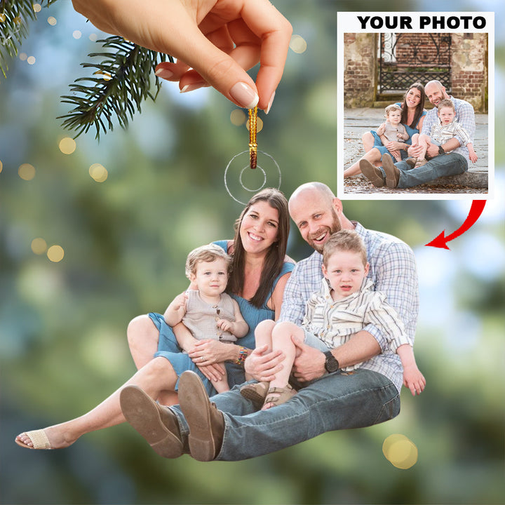 Harmony Of Love - Personalized Photo Mica Ornament - Christmas Gift For Family Members