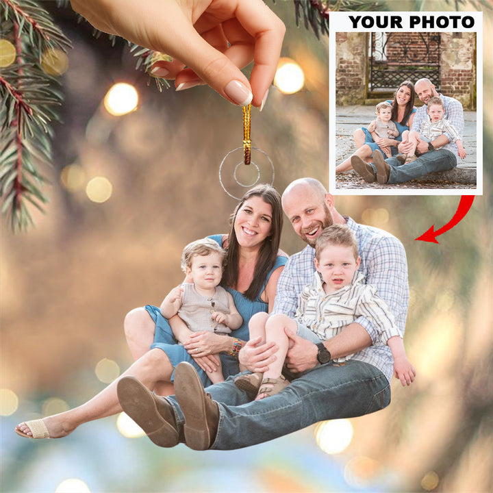 Harmony Of Love - Personalized Photo Mica Ornament - Christmas Gift For Family Members