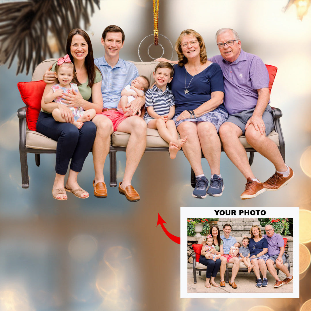 Always Near - Personalized Photo Mica Ornament - Christmas Gift For Family Members