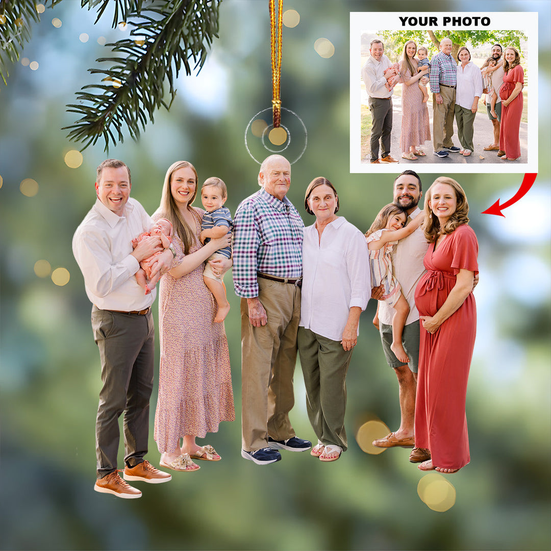 Always With You - Personalized Photo Mica Ornament - Christmas Gift For Family Members