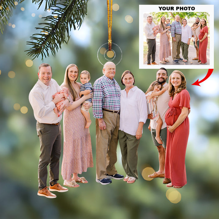 Always With You - Personalized Photo Mica Ornament - Christmas Gift For Family Members