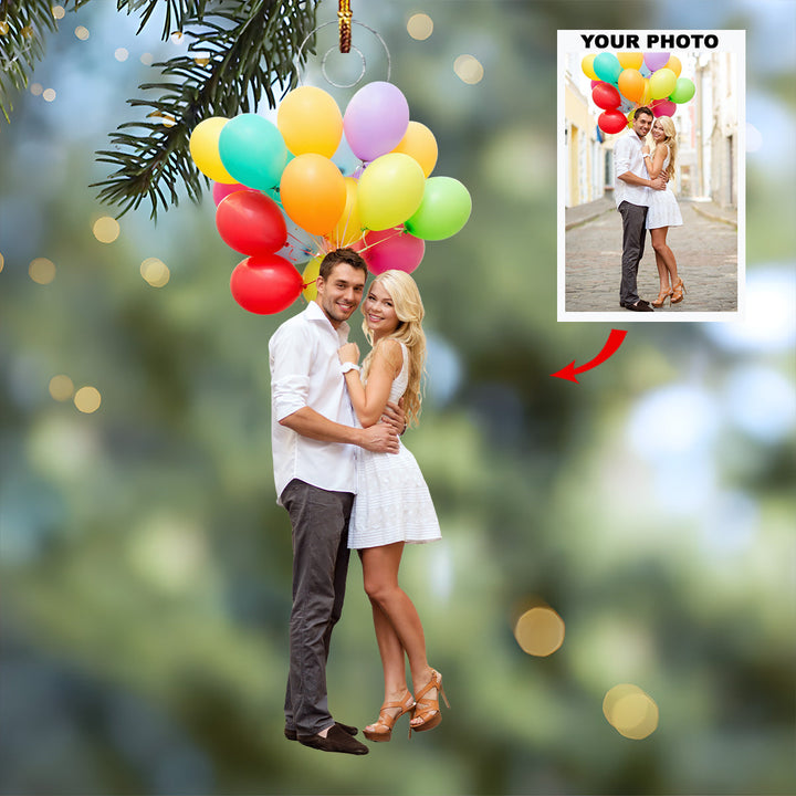 True Love - Personalized Photo Mica Ornament - Gift For Couple, Family, Family Members
