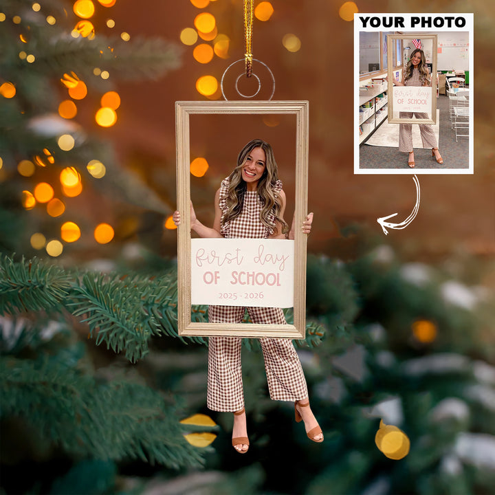 Teaching Heart - Personalized Photo Mica Ornament - Christmas Gift For Teachers