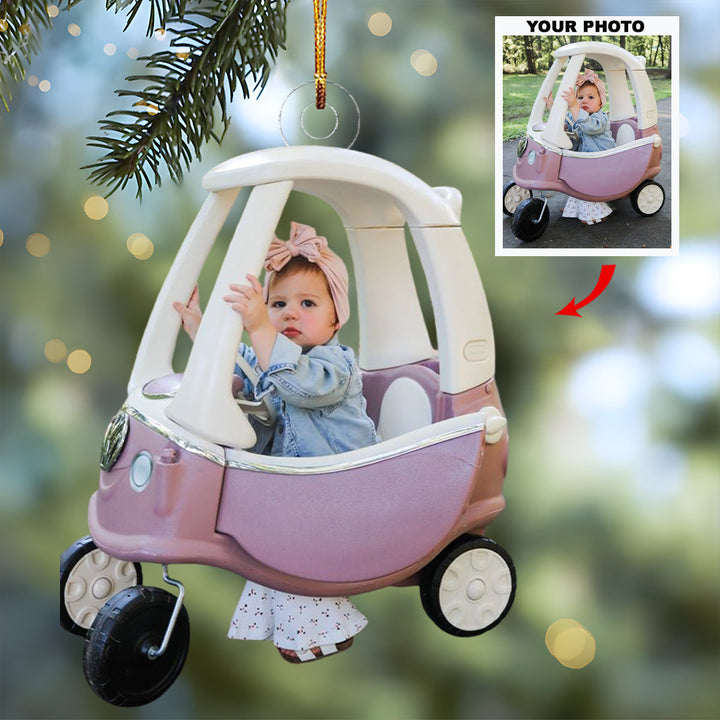 Baby Joy - Personalized Photo Mica Ornament - Gift For Baby, Family Members