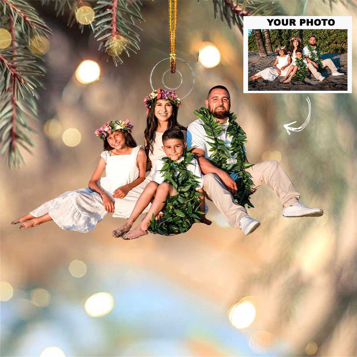 Hawaii Vacation - Personalized Photo Mica Ornament - Christmas Gift For Family Members