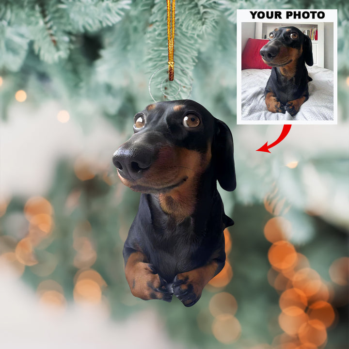 Forever My Dachshund - Personalized Photo Mica Ornament - Christmas Gift For Dog Lover, Dog Mom, Dog Dad