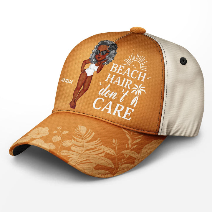 Beach Hair Don't Care - Personalized Custom Classic Cap - Gift For Beach Lovers, Traveling Lovers, Women