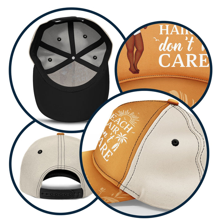 Beach Hair Don't Care - Personalized Custom Classic Cap - Gift For Beach Lovers, Traveling Lovers, Women