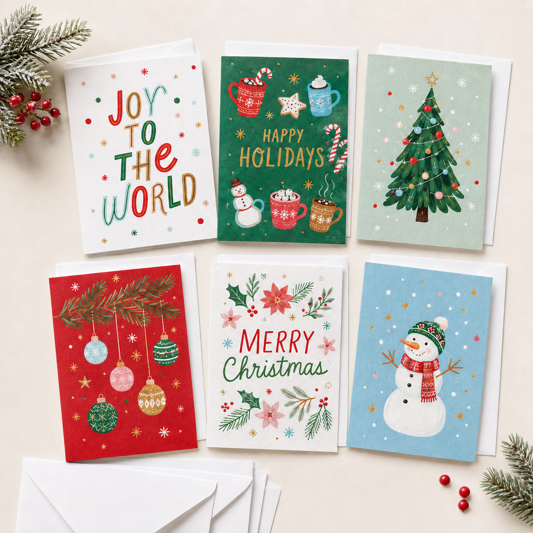 A Magical Christmas Christmas Cards Assortment, Set of 6 - Holiday Greeting Cards GC0TL009
