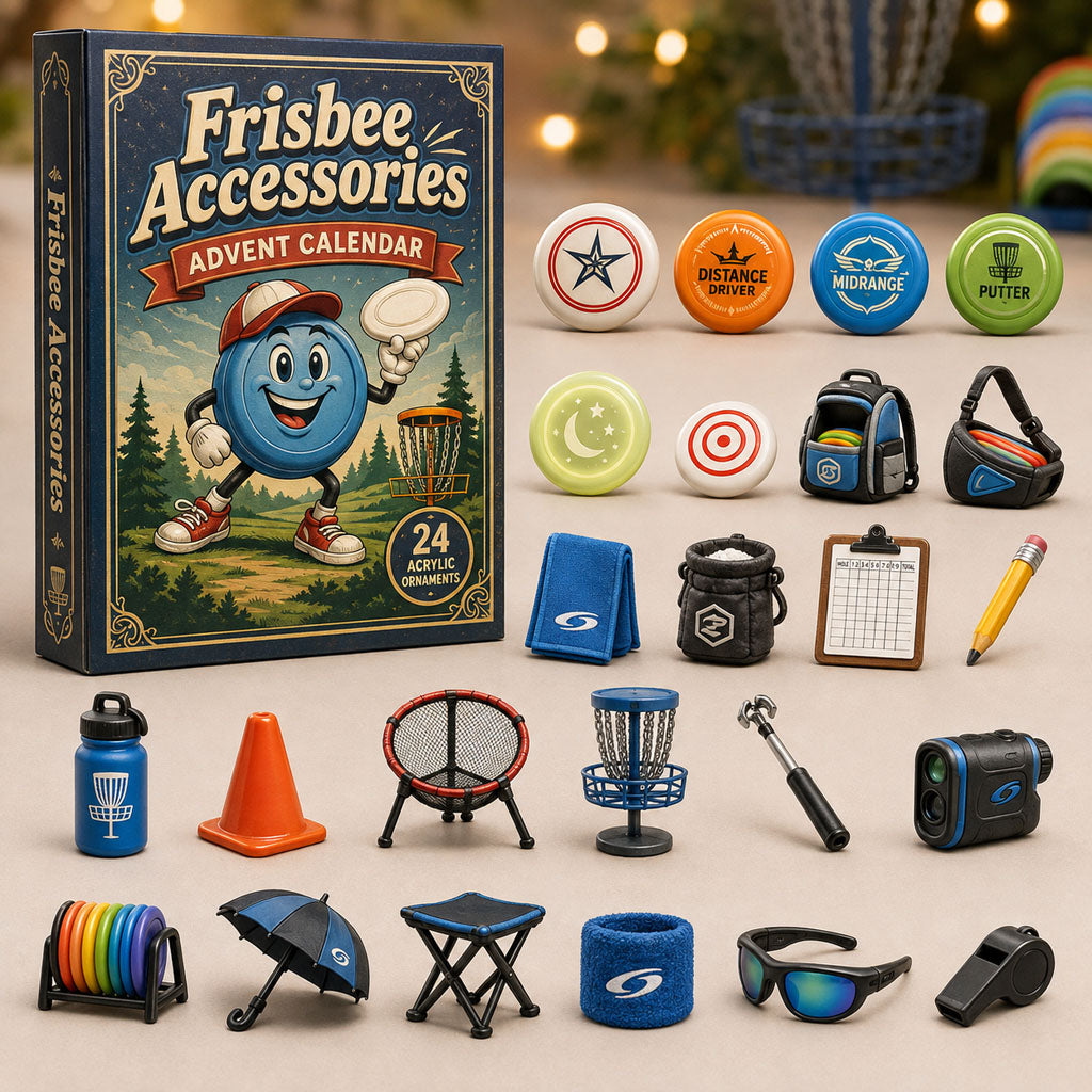 CHRISTMAS KICKOFF 40% OFF - Frisbee Accessories Advent Calendar 2026 - 24-Day Festive Countdown, Acrylic Charms Blind Box - Gift For Frisbee Lovers AC0NT056